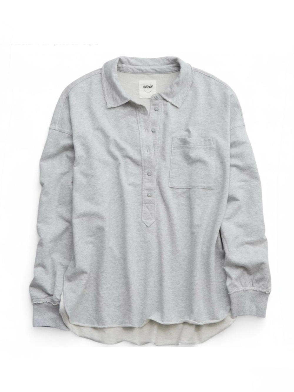 NWOT Aerie Take It Easy Popover Polo Sweatshirt